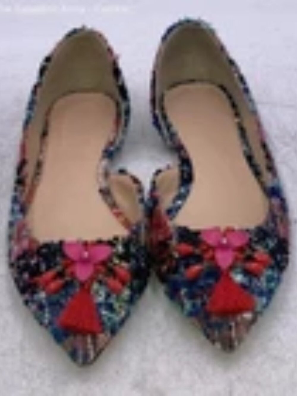 J.Crew Womens Multicolor Pointed Toe Slip-On Casual Ballet Flats Size 8.5